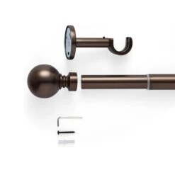 Ashton Extendable Metal Eyelet Curtain Pole -ELEND SHOP 30928654 alt02