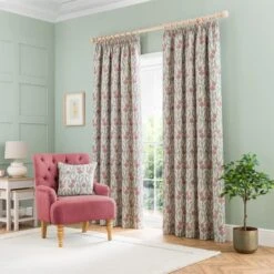 Tulip Jacquard Pencil Pleat Curtains -ELEND SHOP 30930885 alt01