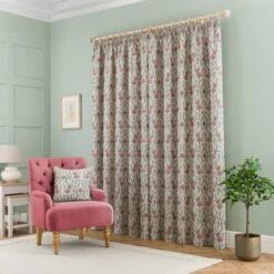 Tulip Jacquard Pencil Pleat Curtains -ELEND SHOP 30930885 alt03