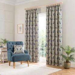 Tulip Jacquard Pencil Pleat Curtains -ELEND SHOP 30930915 alt01