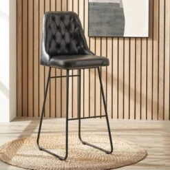 Camillo Diamond Back Bar Stool, Leather 24 Camillo Diamond Back Bar Stool, Leather -ELEND SHOP 30931584