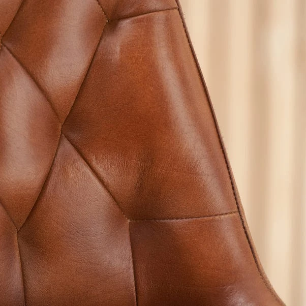 Camillo Diamond Back Bar Stool, Leather 3 Camillo Diamond Back Bar Stool, Leather - Image 3