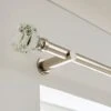 Crystal Gemstone Fixed Metal Curtain Pole With Rings