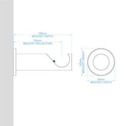 Crystal Gemstone Fixed Metal Curtain Pole With Rings -ELEND SHOP 30934474 alt07