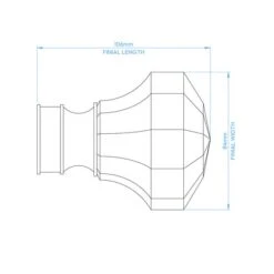 Crystal Gemstone Fixed Metal Curtain Pole With Rings -ELEND SHOP 30934474 alt08