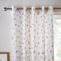 Margo Floral Cotton Blackout Eyelet Curtains -ELEND SHOP 30934666