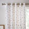 Margo Floral Cotton Blackout Eyelet Curtains