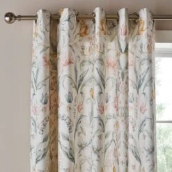 Imi Tulip Floral Cotton Blackout Eyelet Curtains