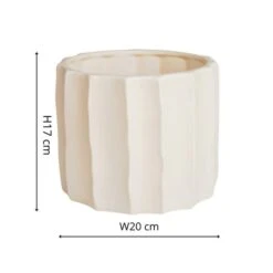 Kew Organic Ripple Bone Plant Pot -ELEND SHOP 30937021 alt01