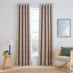 Hannah Retro Ditsy Blackout Eyelet Curtains -ELEND SHOP 30937199 alt01