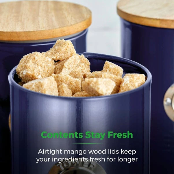 Set Of 5 TOWER Round Ribbed Kitchen Canisters 5 Set Of 5 TOWER Round Ribbed Kitchen Canisters - Image 5