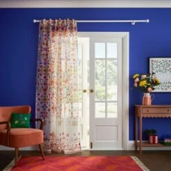 Sophie Robinson Courtyard Garden Tie Top Single Voile Panel -ELEND SHOP 30938152