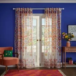 Sophie Robinson Courtyard Garden Tie Top Single Voile Panel -ELEND SHOP 30938152 alt06