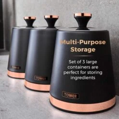Set Of 3 Tower Cavaletto Kitchen Canisters 22 Set Of 3 Tower Cavaletto Kitchen Canisters -ELEND SHOP 30938809 alt02
