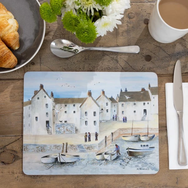 Creative Tops Set Of 6 Cornish Habour Natural Wooden Placemats 1 Creative Tops Set Of 6 Cornish Habour Natural Wooden Placemats