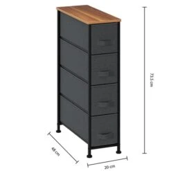 Tissa Grey Narrow 4 Drawer Storage Unit -ELEND SHOP 30944929 alt02