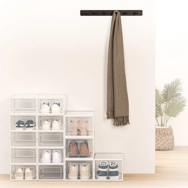 Set Of 2 Stackable Clear Shoe Boxes 7 Set Of 2 Stackable Clear Shoe Boxes - Image 7