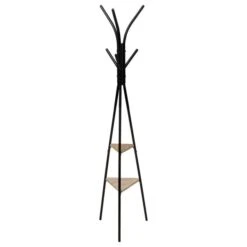 Jano 6 Hook Coat Stand With Shelves