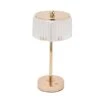 Hestia Gold Base Crystal Trim Rechargeable Colour Changing LED Touch Table Lamp