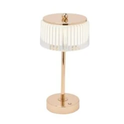 Hestia Gold Base Crystal Trim Rechargeable Colour Changing LED Touch Table Lamp -ELEND SHOP 30957316 alt03