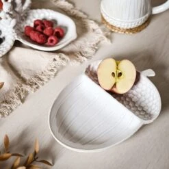 Country Living Ceramic Acorn Serving Plate