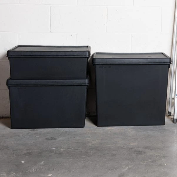 Wham Bam 3 Piece Black Multisize Heavy Duty Box & Lid 2 Wham Bam 3 Piece Black Multisize Heavy Duty Box & Lid - Image 2