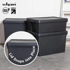 Wham Bam 3 Piece Black Multisize Heavy Duty Box & Lid 9 Wham Bam 3 Piece Black Multisize Heavy Duty Box & Lid -ELEND SHOP 30957776 alt03