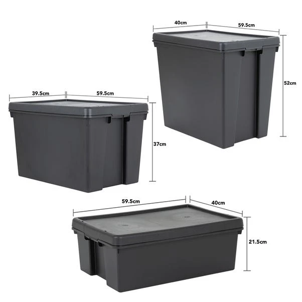 Wham Bam 3 Piece Black Multisize Heavy Duty Box & Lid 6 Wham Bam 3 Piece Black Multisize Heavy Duty Box & Lid - Image 6