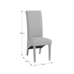 Set Of 2 Chester Linford Stripe Dining Chairs, Fabric 38 Set Of 2 Chester Linford Stripe Dining Chairs, Fabric -ELEND SHOP 30959446 alt09