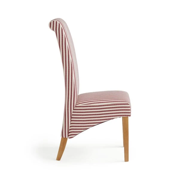 Set Of 2 Chester Linford Stripe Dining Chairs, Fabric 4 Set Of 2 Chester Linford Stripe Dining Chairs, Fabric - Image 4