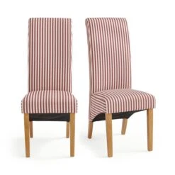 Set Of 2 Chester Linford Stripe Dining Chairs, Fabric 26 Set Of 2 Chester Linford Stripe Dining Chairs, Fabric -ELEND SHOP 30959454 alt06