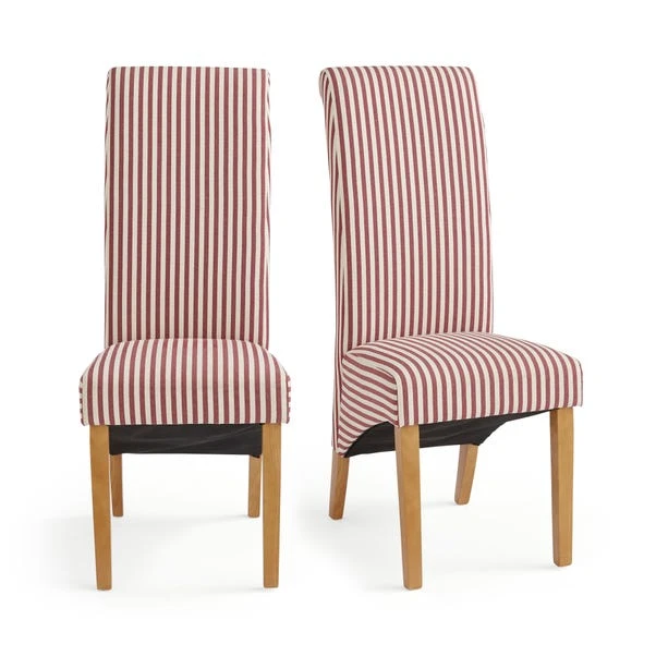 Set Of 2 Chester Linford Stripe Dining Chairs, Fabric 7 Set Of 2 Chester Linford Stripe Dining Chairs, Fabric - Image 7