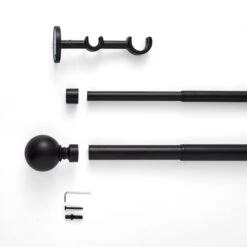 Ashton Double Layer Extendable Metal Curtain Pole -ELEND SHOP 30959766 alt02