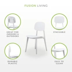 Fusion Living Oslo Plastic Dining Chair -ELEND SHOP 30960507 alt07