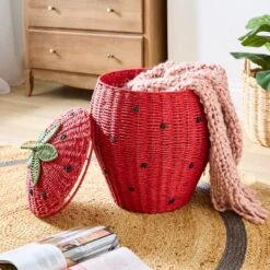 Strawberry Woven Basket