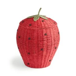 Strawberry Woven Basket 5 Strawberry Woven Basket -ELEND SHOP 30961020 alt02