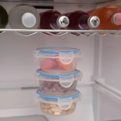 ADDIS Set Of 3 Round 300ml Clip Tight Storage Containers