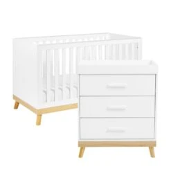 Babymore Mona 2 Piece Nursery Room Set, White -ELEND SHOP 30964235 alt04