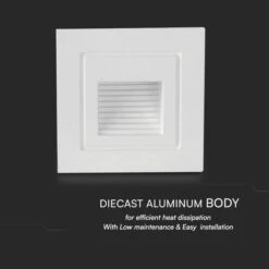 Set Of 4 V-TAC 3W LED Square Step Lights -ELEND SHOP 30965941 alt04