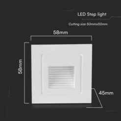 Set Of 4 V-TAC 3W LED Square Step Lights -ELEND SHOP 30965941 alt06