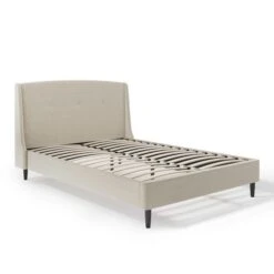 Mason Buttoned Woven Fabric Bed Frame -ELEND SHOP 30968568 alt06
