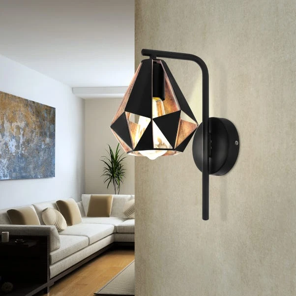 EGLO Carlton Art Deco Geometric Wall Light 1 EGLO Carlton Art Deco Geometric Wall Light