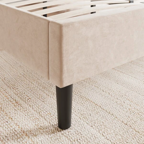 Alara Pleated Velvet Bed Frame 3 Alara Pleated Velvet Bed Frame - Image 3