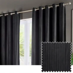 Riviera Paoletti Corinthian Eyelet Curtains