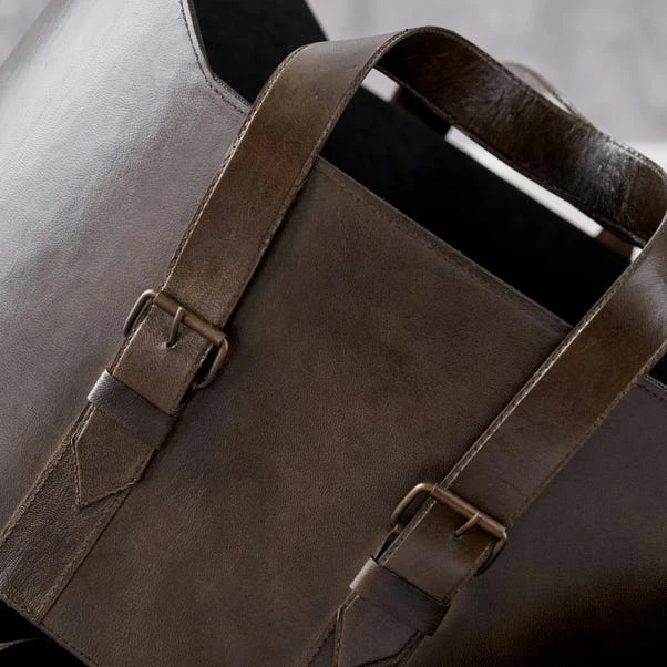 Set Of 2 Alessio Leather Storage Baskets 2 Set Of 2 Alessio Leather Storage Baskets - Image 2