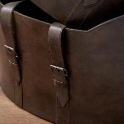 Set Of 2 Alessio Leather Storage Baskets 6 Set Of 2 Alessio Leather Storage Baskets -ELEND SHOP 30983167 alt02