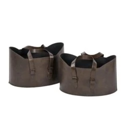 Set Of 2 Alessio Leather Storage Baskets 7 Set Of 2 Alessio Leather Storage Baskets -ELEND SHOP 30983167 alt03