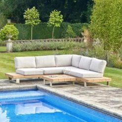 Pacific Lifestyle Osaka Latte Outdoor Corner Seating Set