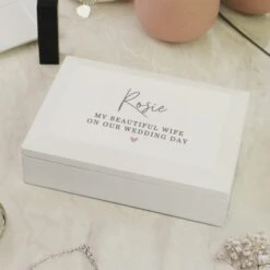 Personalised White Wooden Jewellery Box -ELEND SHOP 30985087 alt02