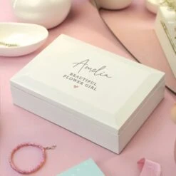 Personalised White Wooden Jewellery Box -ELEND SHOP 30985087 alt03